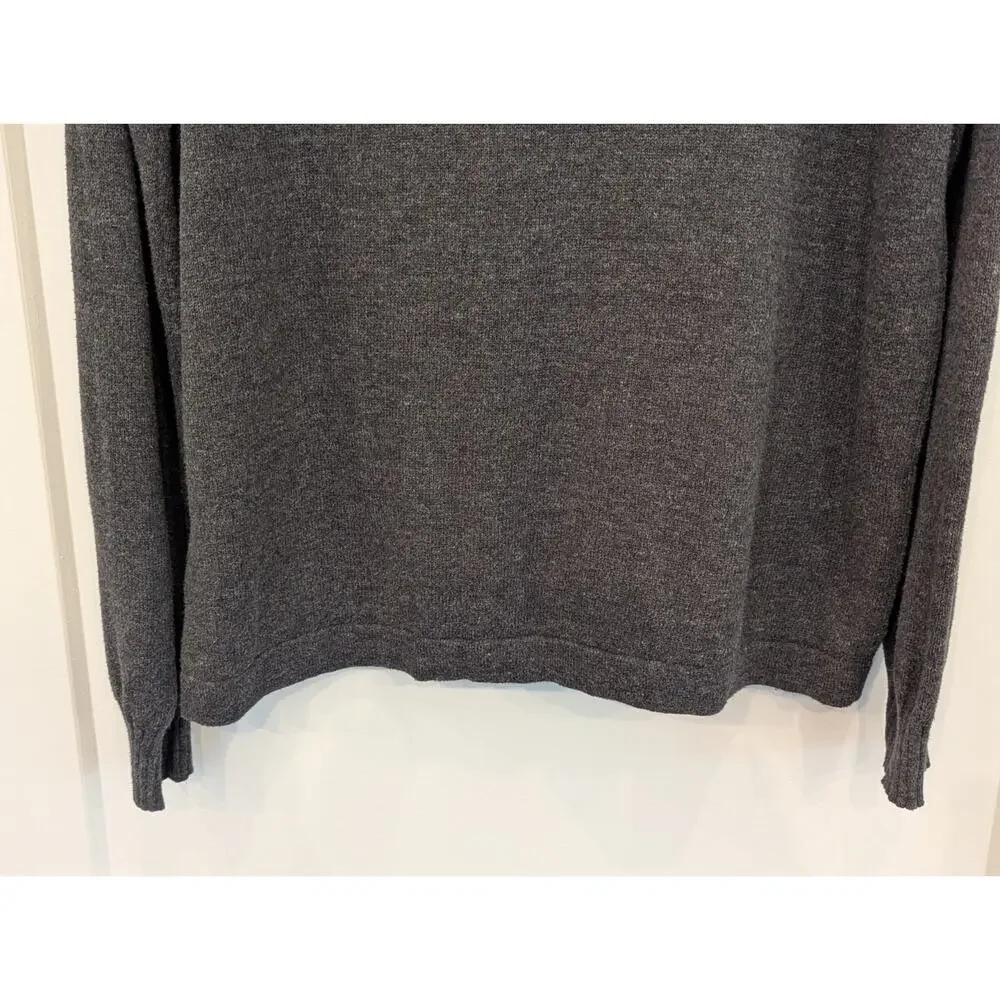 Joseph Abboud Sweater Men’s XL Grey 1/4 Zip Pullover Longsleeve Cotton Preppy
